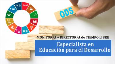 Portada del curso especialista Educación para el Desarrollo bloques de construcción con los ODS