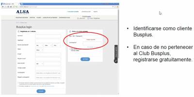 Proceso de compra de billetes con descuento en ALSA