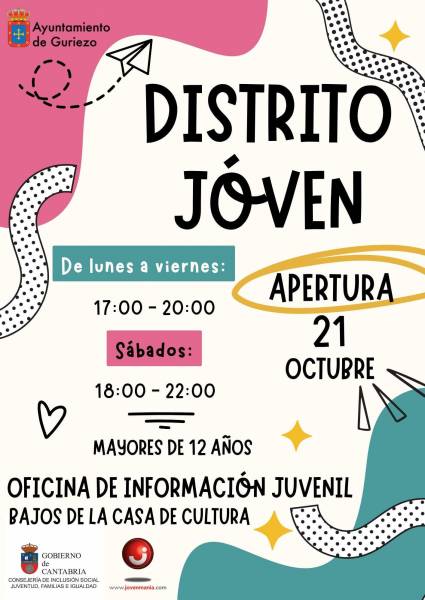 cartel apertura Distrito Joven en Guriezo