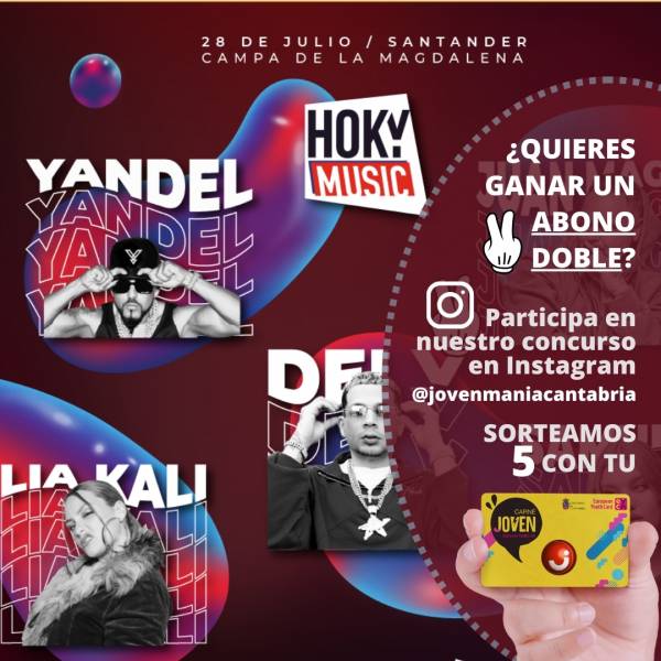 HOKY MUSIC Sorteamos 5 abonos dobles con tu Carnet Joven