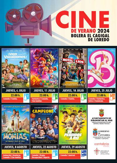 Cartel cine de verano en Loredo