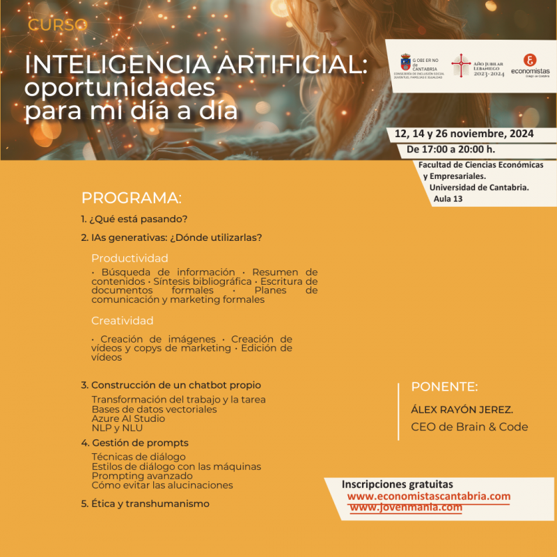 Curso 'Inteligencia Artificial: Oportunidades para mi día a día'