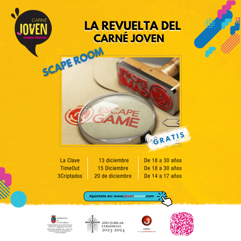 la revuelta del carnet joven Scape Room