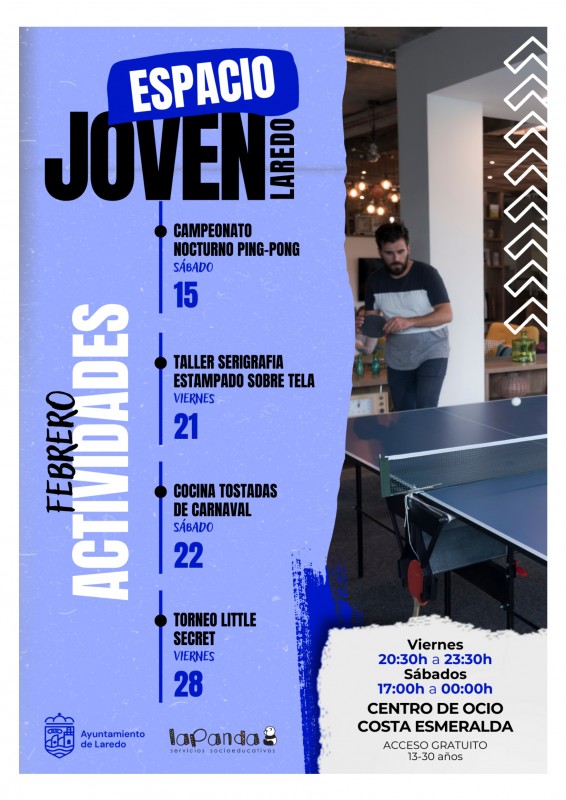 espacio joven laredo actividades febrero