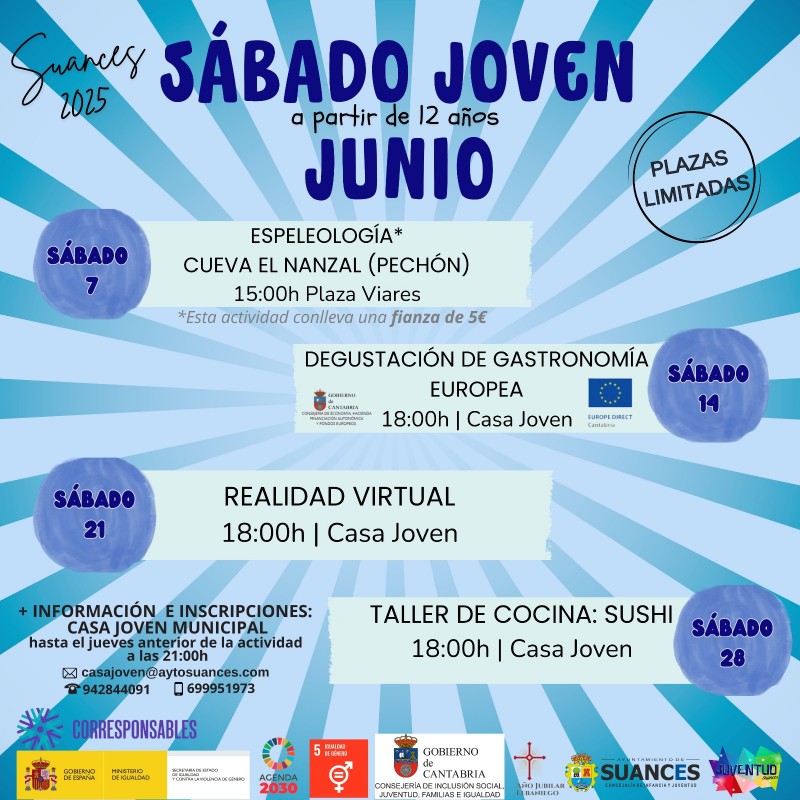 Programación sábado joven de junio Suances