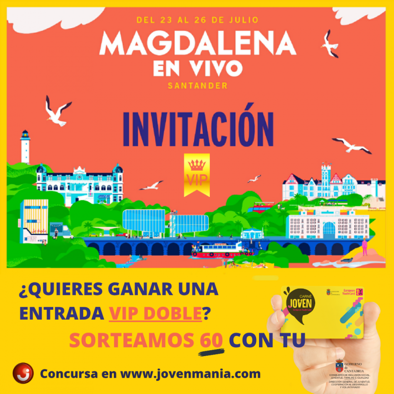 SORTEAMOS 60 ENTRADAS DOBLES Magdalena en Vivo