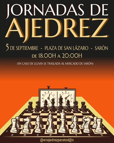Cartel informativo de las jornadas de ajedrez