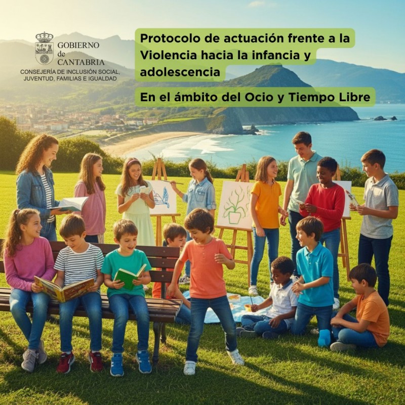 jóvenes en una montaña: Protocolo de actuación frente a la violencia hacia la infancia y adolescencia