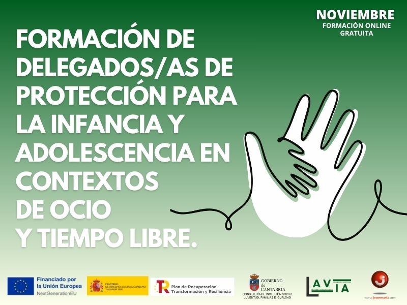 Cartel del curso, imagen de manos protegiendo