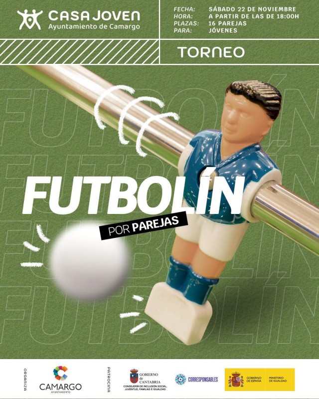 cartel promocional del torneo de futbolín