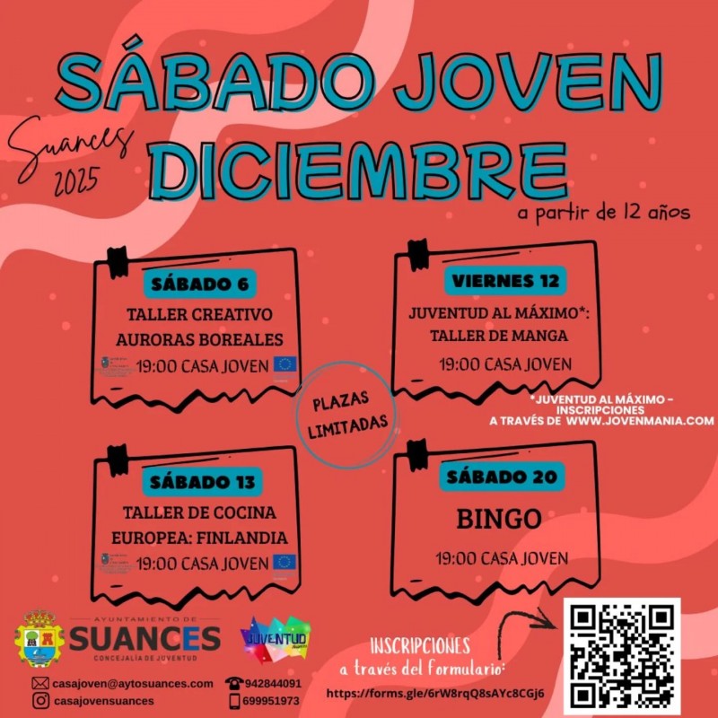 cartel de la programación de Suances para diciembre