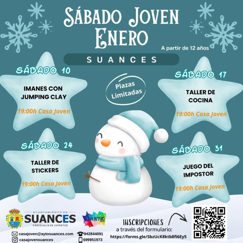 cartel actividades de sábado 2026 Suances