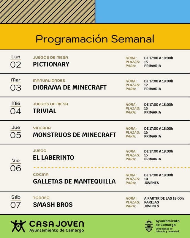 CARTEL DEL PROGRAMA SEMANAL CAMARGO