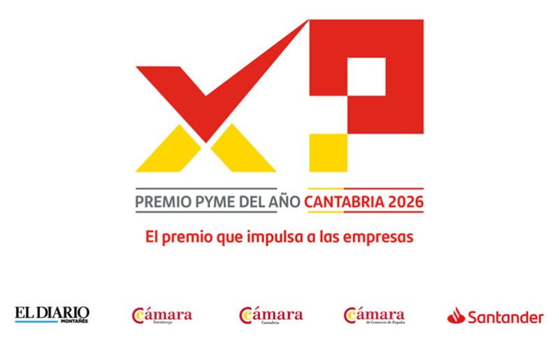 cartel promocional en rojos y amarillo sobre blanco con logos de las c&aacute;maras, banco y diario
