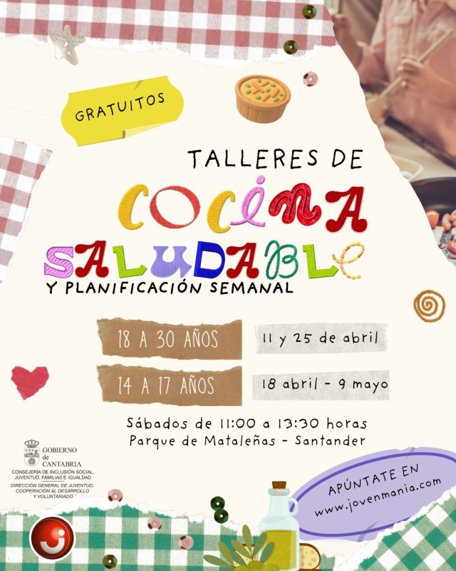 talleres de 'Cocina Saludable y Planificación Semanal'