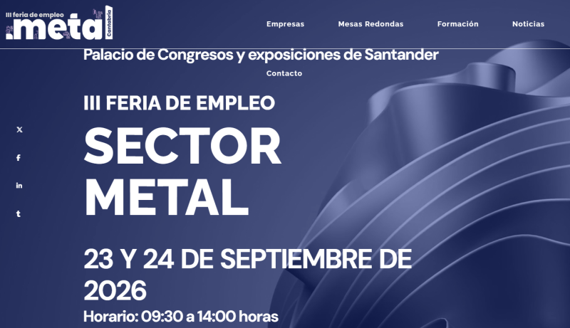 Cartel de la III Feria de Empleo del Sector del metal. Los oficios industriales tienen futuro. El reto tambi&eacute;n est&aacute; en cambiar c&oacute;mo los vemos.