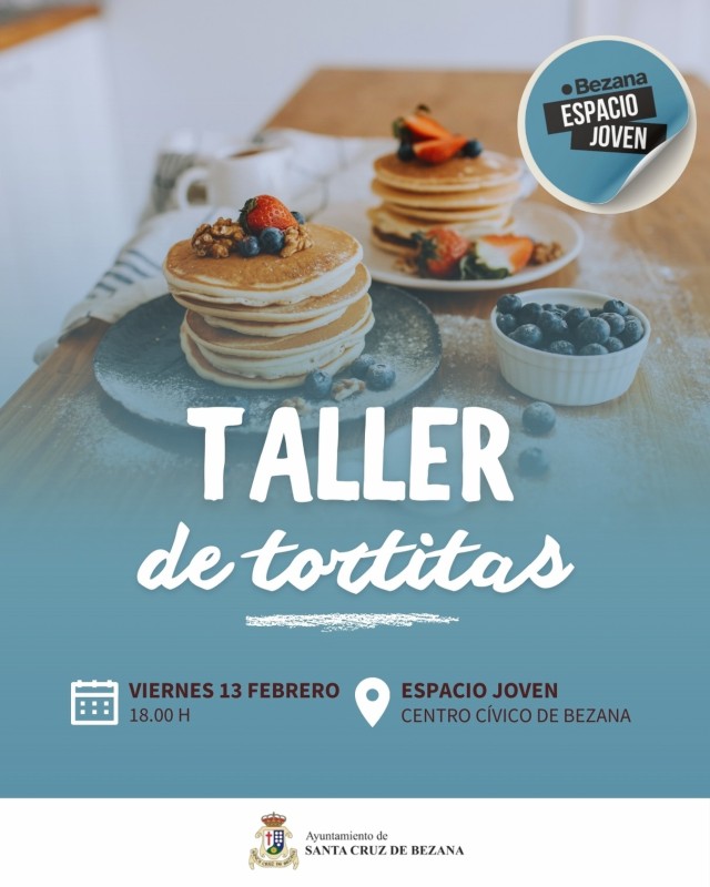 cartel promocional del taller de tortitas II de Bzn