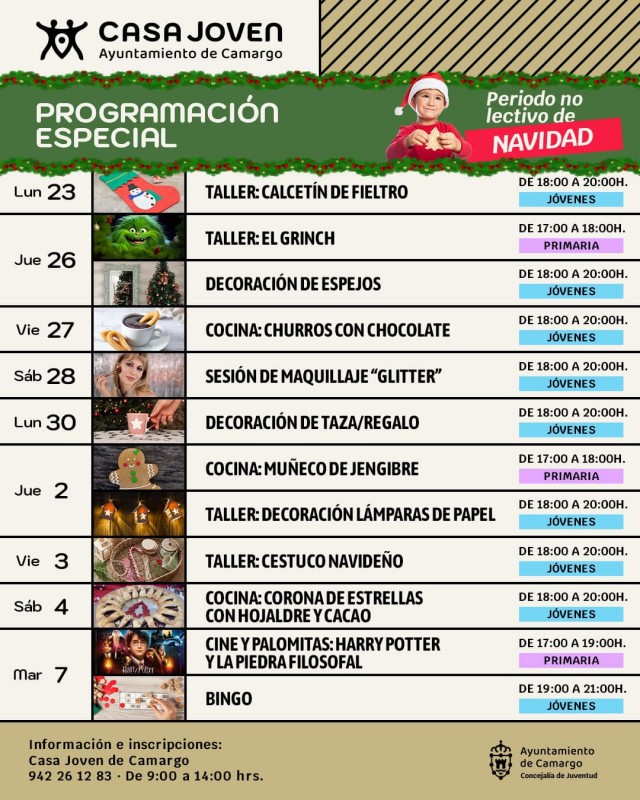 Programación de navidad Casa de Camargo