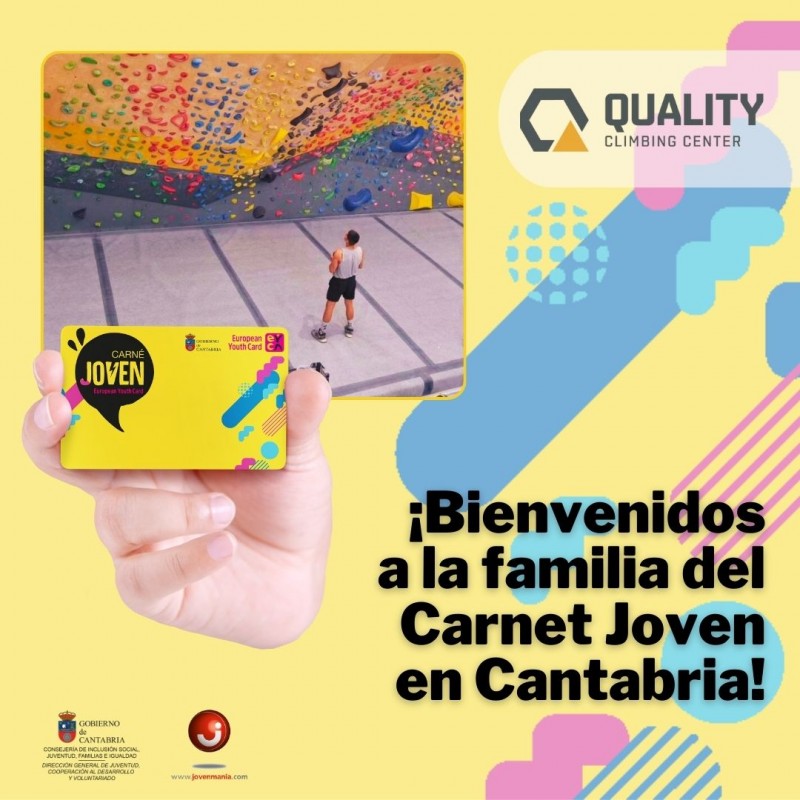 Quality Climbing Center bienvenido al carnet joven