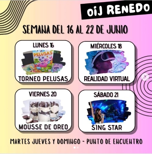 Renedo. Actividades semana 16-22 junio