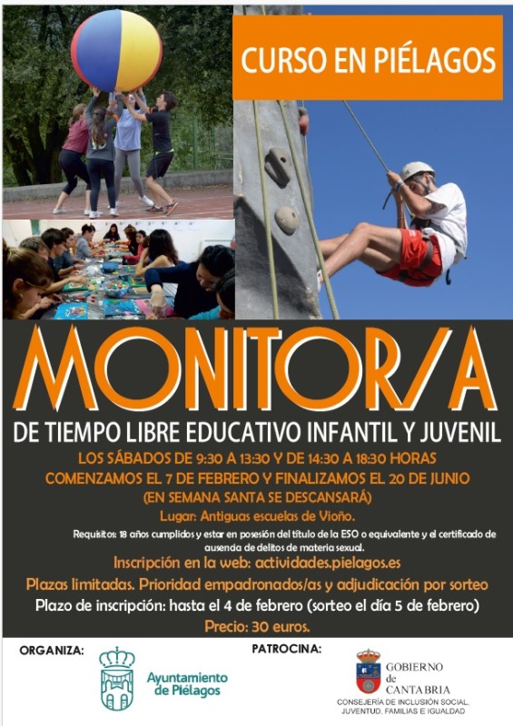 cartel curso OyTL en Piélagos 2026