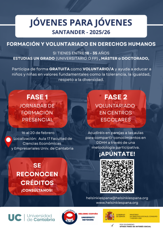 cartel promocional y completo de la formación en DDHH