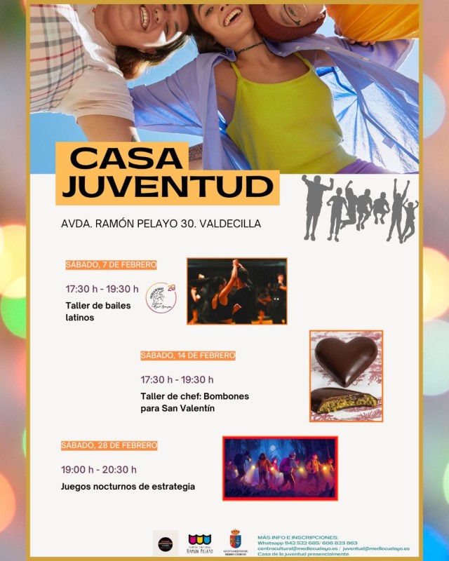 cartel de la programación completa de Medio Cudeyo para febrero