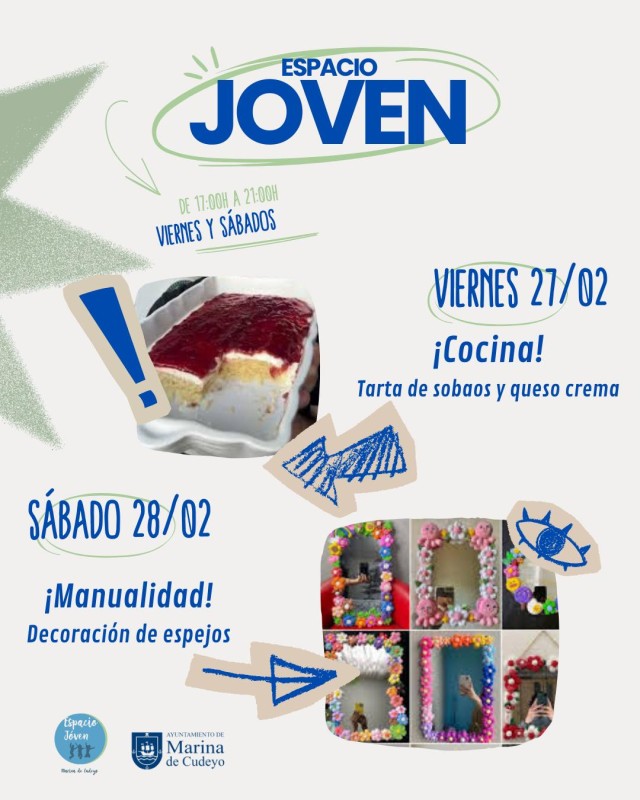 cartel promocional completo de las actividades Marina Cudeyo