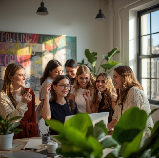 Imagen de mujeres jóvenes trabajando. Más de 10 millones de mujeres trabajadoras, suponen ya el 47,3% del total de afiliados