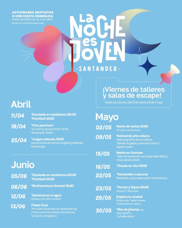 santander cartel de La Noche es Joven