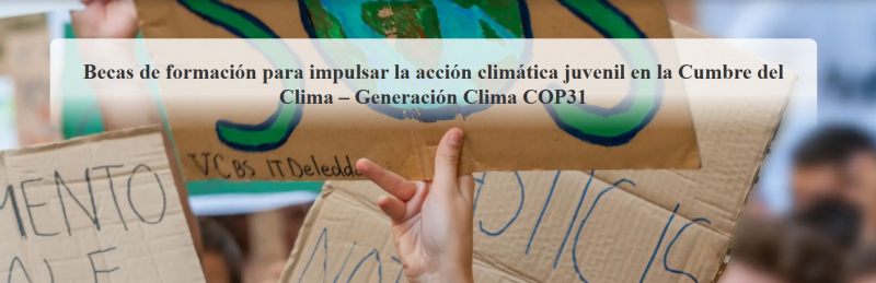 Participación activa de jóvenes en la próxima Conferencia de las Partes de la Convención Marco de las Naciones Unidas sobre el Cambio Climático 