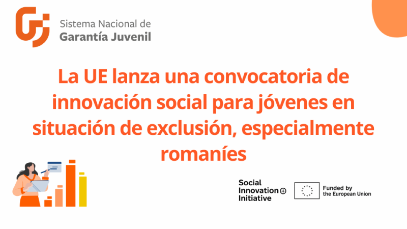 Cartel de la convocatoria para el impulso a la inclusión laboral de las personas jóvenes romaníes