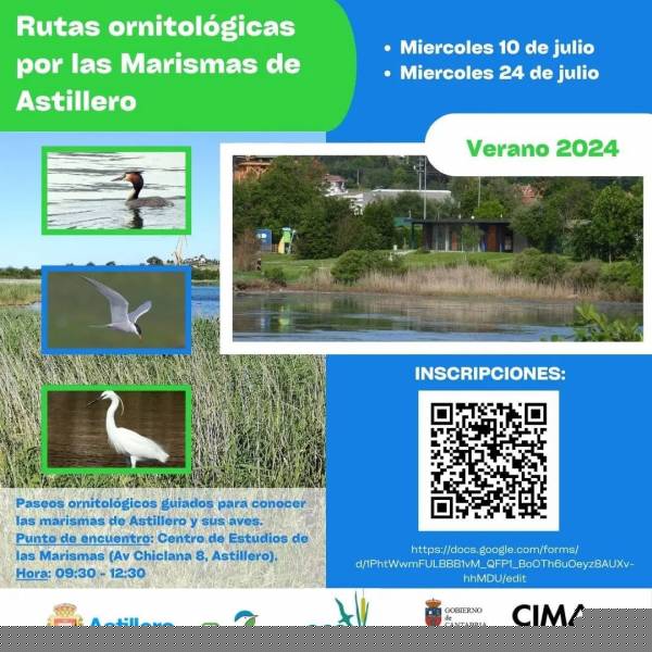 Rutas ornitol&oacute;gicas por las Marismas de Astillero, mi&eacute;rcoles 10 y 24 de julio