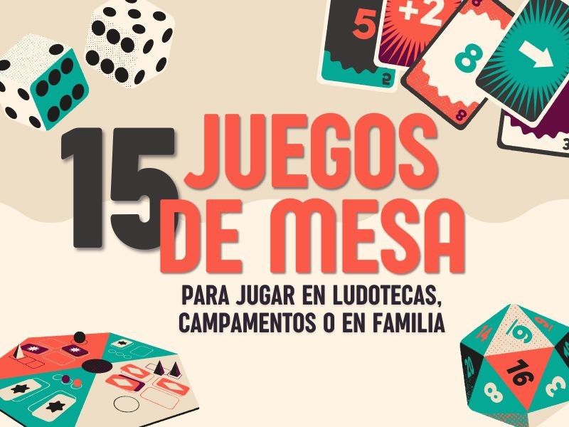 Imagen de portada con distintos elementos de juegos de mesa y el t&iacute;tulo