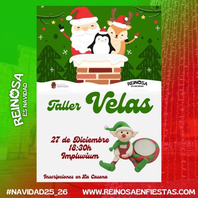 imagen del cartel del taller de velas