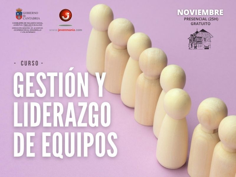 Cartel curso gestión y liderazgo de equipos