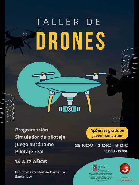 taller de drones 25 nov 2 dic 9 dic