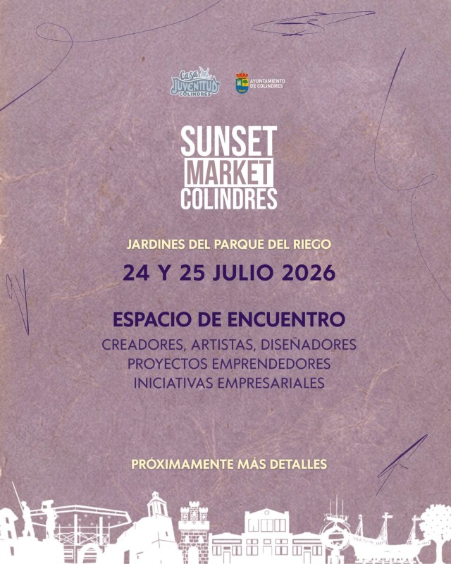 cartel de Sunset market promocional
